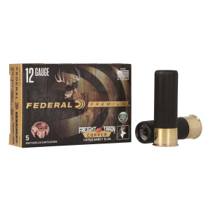 Federal Freight Train Copper Tipped Sabot Slug 12 Gauge Shotshells 5 Round Box