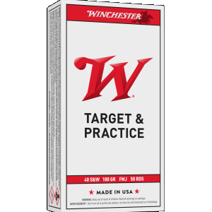 Winchester USA Target & Practice 40 S&W Handgun Ammunition 50 Round Box