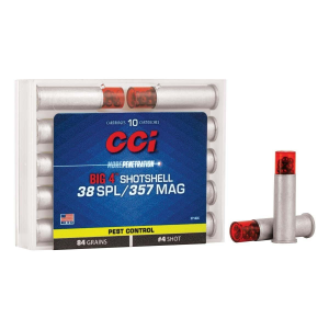 CCI BIG 4 Shotshell 10 Round Box 38 Special/357 Magnum Handgun Ammunition 10 Round Box