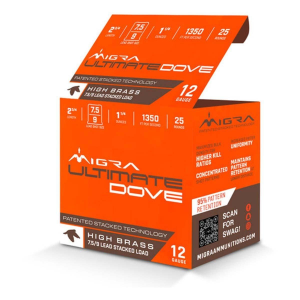 MIGRA Ammunition Ultimate Dove 12 Gauge Shotshells 25 Round Box