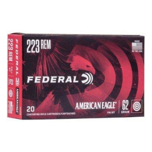 Federal American Eagle 223 Remington Rifle Ammunition 20 Round Box