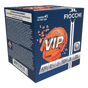 Fiocchi VIP Target Load .410 Bore Shotshells 25 Round Box