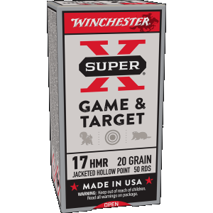 Winchester Super-X Game & Target 17 HMR Rimfire Ammunition 50 Round Box