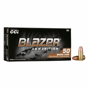 Blazer Ammunition Blazer Brass FMJ 9mm Handgun Ammunition 50 Round Box