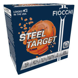Fiocchi Steel Target Load 12 Gauge Shotshells 25 Round Box