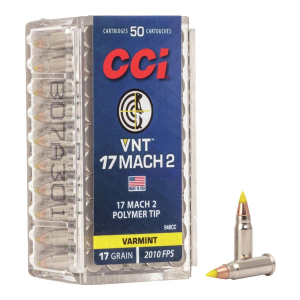 CCI VNT Varmint 17 Mach 2 Rimfire Ammunition 50 Round Box