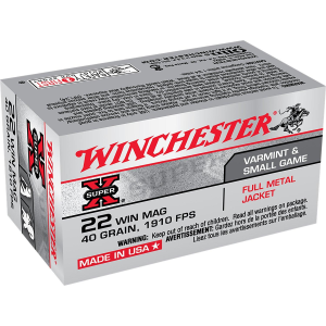 Winchester Super-X 22 Winchester Magnum Rimfire (WMR) Rimfire Ammunition 50 Round Box