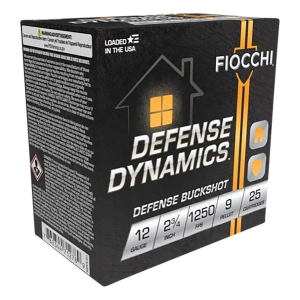 Fiocchi Defense Dynamics Buckshot 12 Gauge Shotshells 25 Round Box