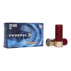 Federal Power-Shok Maximum Buckshot 12 Gauge Shotshells 5 Round Box