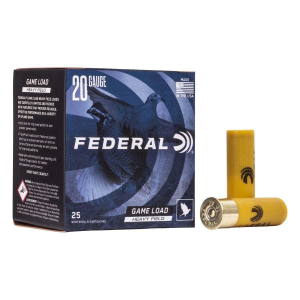 Federal Game Load Upland 20 Gauge Shotshells 25 Round Box