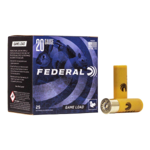Federal Game Load Upland 20 Gauge Shotshells 25 Round Box