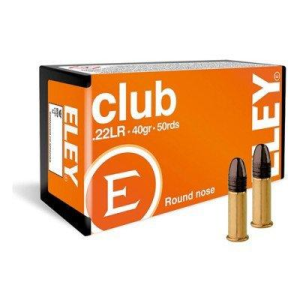 ELEY Club RN 22 Long Rifle Rimfire Ammunition 50 Round Box