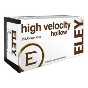ELEY High Velocity Hollow 22 Long Rifle Rimfire Ammunition 50 Round Box