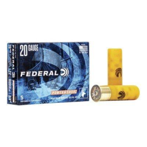 Federal Power Shok Rifled Slug 20 Gauge Shotshells 5 Round Box