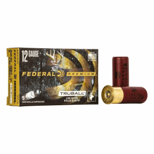 Federal TruBall Low Recoil Rifled Slug HP 12 Gauge Shotshells 5 Round Box