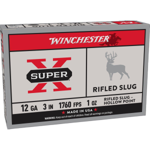 Winchester Super X Rifled Hollow Point Slug 12 Gauge Shotshells 5 Round Box