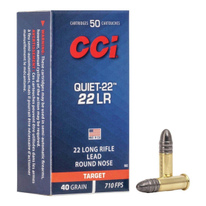 CCI Quiet-22 Target 22 Long Rifle Rimfire Ammunition 50 Round Box