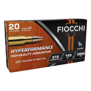 Fiocchi Hyperformance SST 270 Winchester Rifle Ammunition 20 Round Box