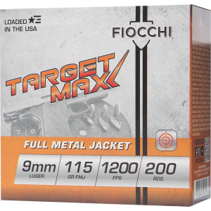 Fiocchi Target Max SCHEELS Exclusive 9mm Handgun Ammunition 200 Round Box