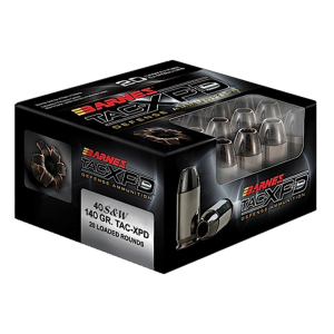 Barnes Bullets TAC-XPD Defense 40 S&W Handgun Ammunition 20 Round Box