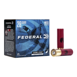 Federal Game Load Upland Hi-Brass 28 Gauge Shotshells 25 Round Box
