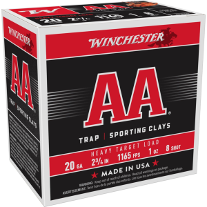 Winchester AA Trap Heavy Target Load 20 Gauge Shotshells 25 Round Box