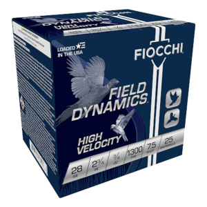 Fiocchi Field Dynamics High Velocity Upland Game 28 Gauge Shotshells 25 Round Box