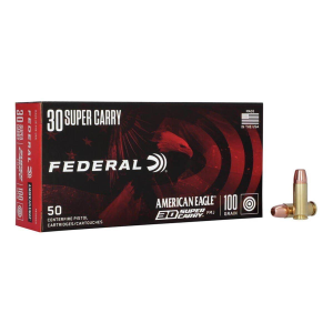 Federal American Eagle 30 Super Carry Handgun Ammunition 50 Round Box