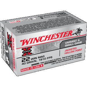 Winchester Super-X Varmint & Small Game 22 Winchester Magnum Rimfire (WMR) Rimfire Ammunition 50 Round Box
