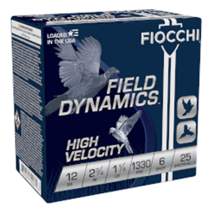 Fiocchi Field Dynamics High Velocity 12 Gauge Shotshells 25 Round Box