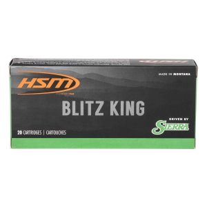 HSM Varmint Sierra BlitzKing 22-250 Remington Rifle Ammunition 20 Round Box