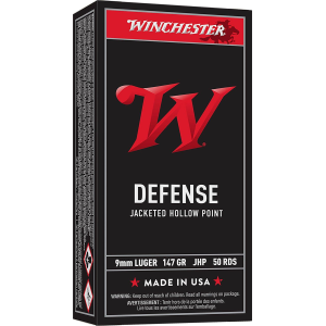 Winchester USA Defense 9mm Handgun Ammunition 50 Round Box
