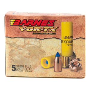 Barnes Bullets VOR-TX Expander Tipped Slug Shotshells 20 Gauge Shotshells 5 Round Box