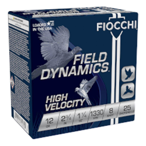 Fiocchi Field Dynamics High Velocity 12 Gauge Shotshells 25 Round Box