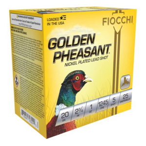 Fiocchi Golden Pheasant 20 Gauge Shotshells 25 Round Box