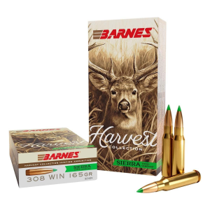 Barnes Harvest Collection Sierra Tipped GameKing 308 Winchester Rifle Ammunition 20 Round Box