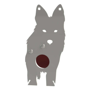 Atlas Target Works Coyote Full Size Front Facing Reactive 3/8" Steel Target with Leg Stand