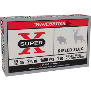 Winchester Super X Rifled Hollow Point Slug 12 Gauge Shotshells 5 Round Box