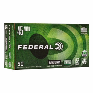 Federal BallistiClean Lead Free Frangible 45 ACP Handgun Ammunition 50 Round Box