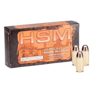 HSM Ammunition Training FMJ 10mm Auto Handgun Ammunition 50 Round Box