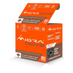 MIGRA Ammunition Ultimate Dove 20 Gauge Shotshells 25 Round Box