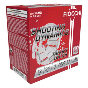 Fiocchi Dynamics Target Loads 12 Gauge Shotshells 25 Round Box