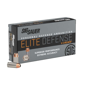 SIG SAUER Elite Performance V-Crown JHP 40 S&W Handgun Ammunition 50 Round Box