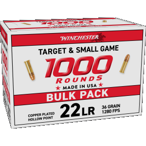 Winchester Target & Small Game Box 22 Long Rifle Rimfire Ammunition 1000 Round Box
