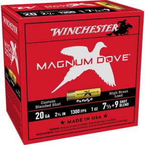 Winchester Magnum Dove 20 Gauge Shotshells 25 Round Box