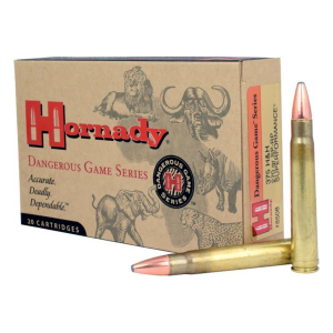 Hornady Dangerous Game Series InterLock SP-RP 375 H&H Magnum Rifle Ammunition 20 Round Box
