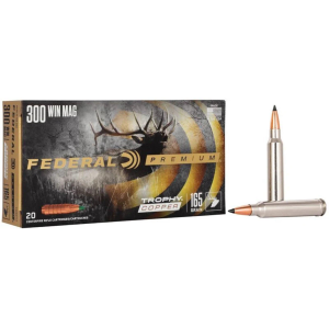 Federal Premium Trophy Copper 300 Winchester Magnum Rifle Ammunition 20 Round Box