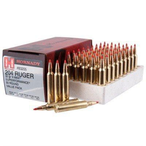 Hornady Varmint Express V-Max 204 Ruger Rifle Ammunition 50 Round Box