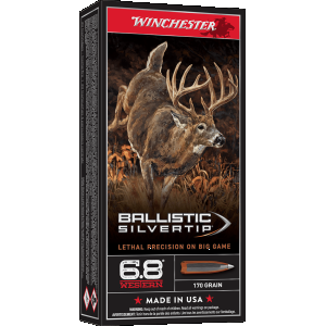Winchester Ballistic Silvertip 6.8 Western Rifle Ammunition 20 Round Box