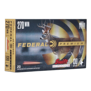 Federal Swift Scirocco II 270 Winchester Rifle Ammunition 20 Round Box